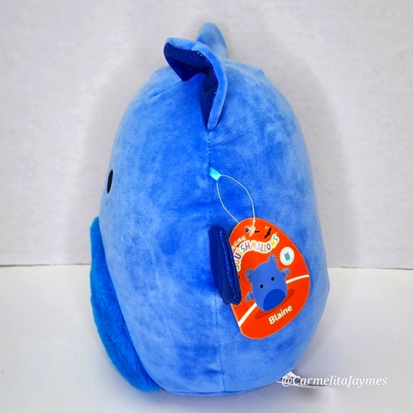 🎃 BLAINE 🦇 FTM Blue Sparkley Bat w Fur Belly Halloween 2024 Squishmallow ☆ NWT - Picture 2 of 8